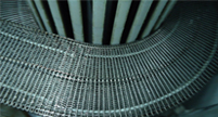 Click for enlarge image of Spiral Conveyor Belt With Collapsing Link Chain
